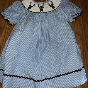 Deer smocked dress